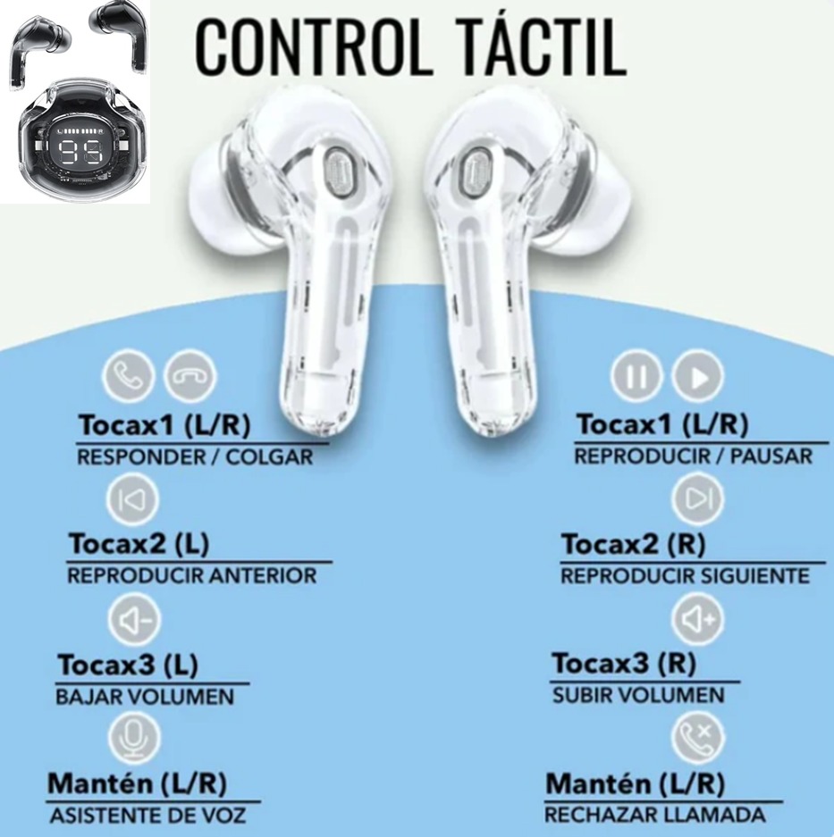 Miniatura 3 de Auriculares Inalambricos Cristal 5.3
